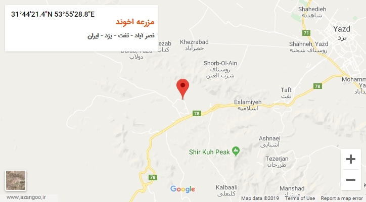 روستای مزرعه اخوند بر روی نقشه