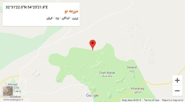 روستای مزرعه نو بر روی نقشه
