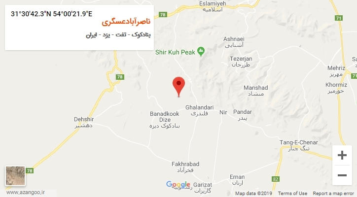 روستای ناصرآبادعسگری بر روی نقشه