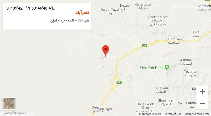 روستای نصرآباد بر روی نقشه