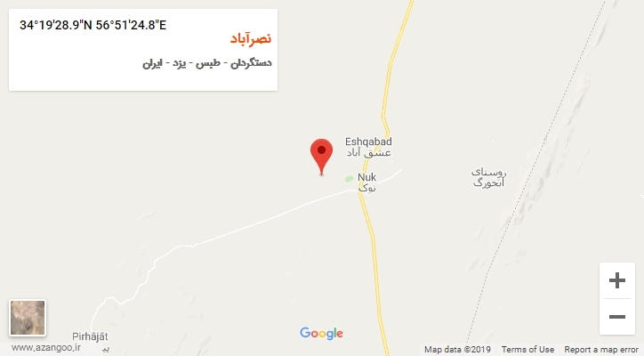 روستای نصرآباد بر روی نقشه