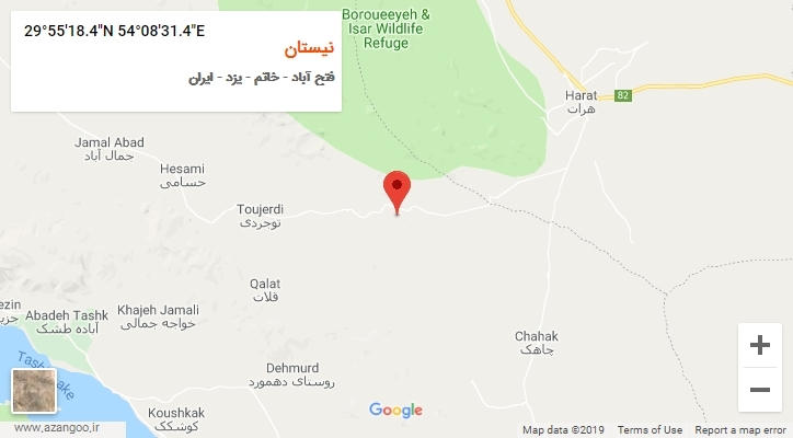 روستای نیستان بر روی نقشه