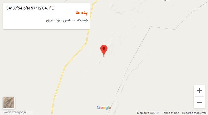 روستای پده ها بر روی نقشه