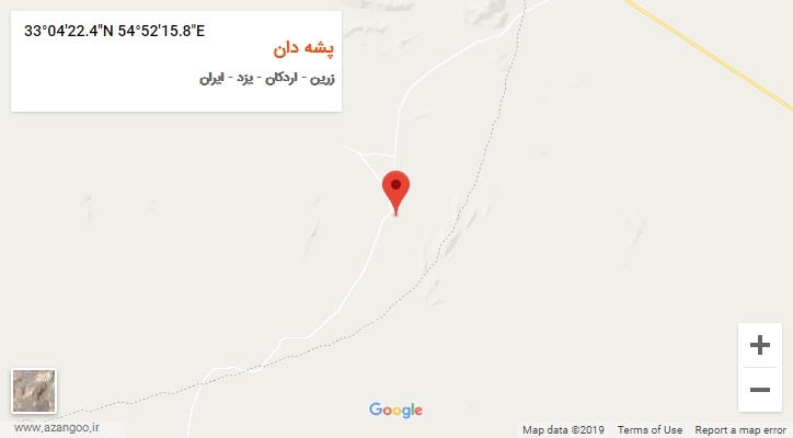 روستای پشه دان بر روی نقشه