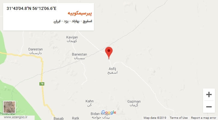 روستای پیرسیمکوییه بر روی نقشه
