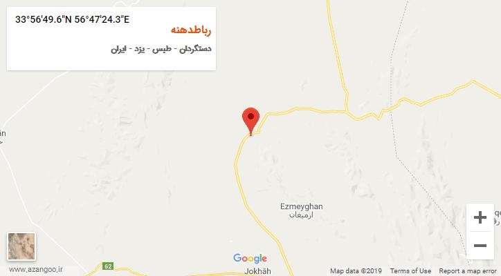 روستای رباطدهنه بر روی نقشه