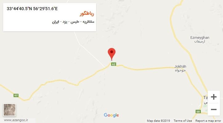 روستای رباطگور بر روی نقشه