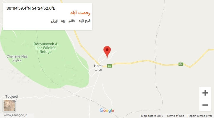 روستای رحمت آباد بر روی نقشه