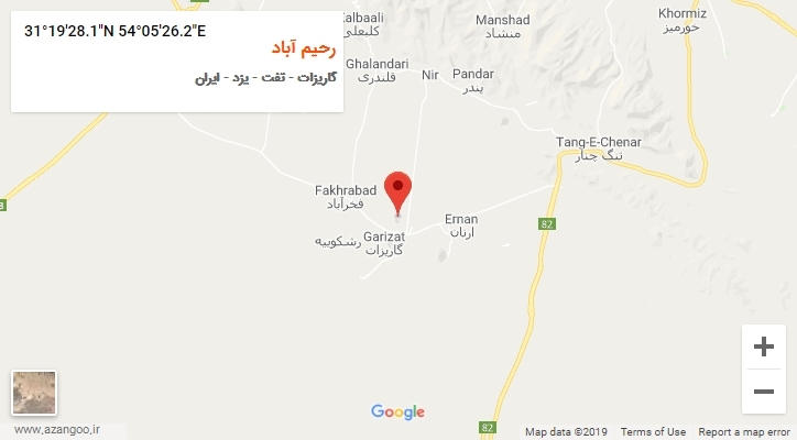 روستای رحیم آباد بر روی نقشه