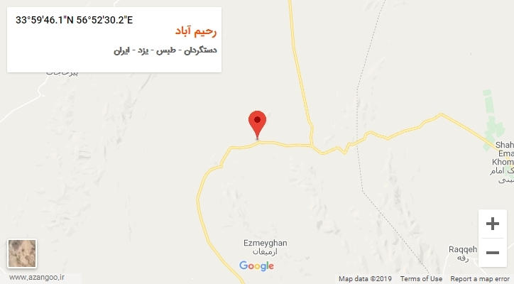 روستای رحیم آباد بر روی نقشه