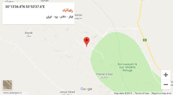 روستای رضاآباد بر روی نقشه