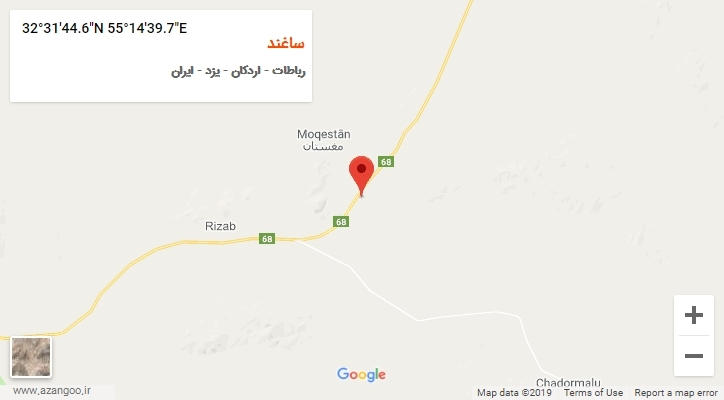 روستای ساغند بر روی نقشه