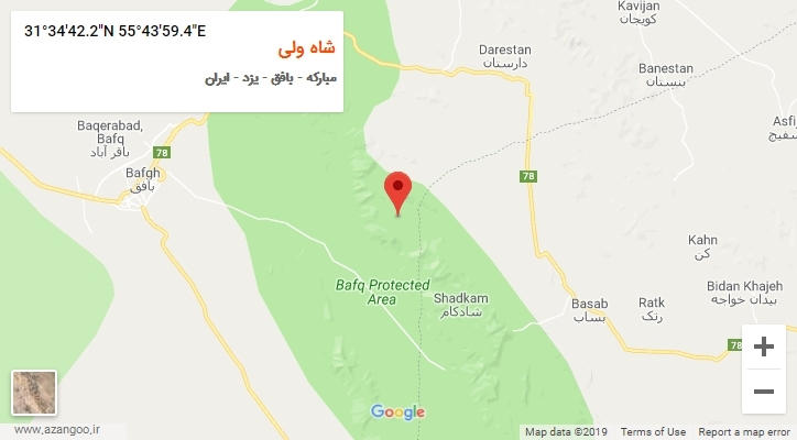 روستای شاه ولی بر روی نقشه
