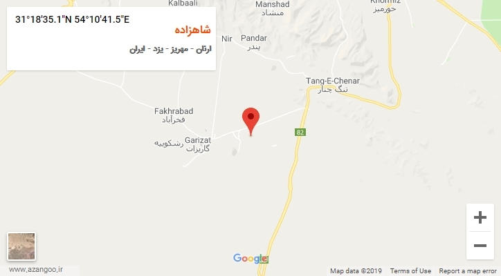 روستای شاهزاده بر روی نقشه