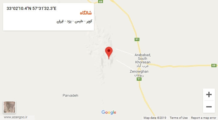 روستای شالگاه بر روی نقشه