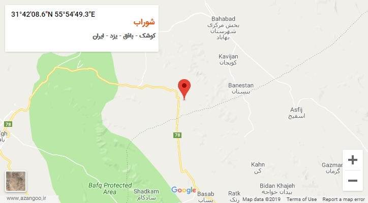 روستای شوراب بر روی نقشه