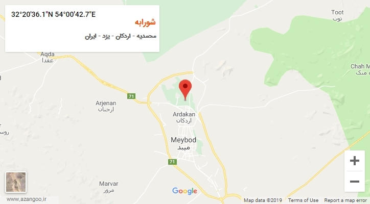 روستای شورابه بر روی نقشه