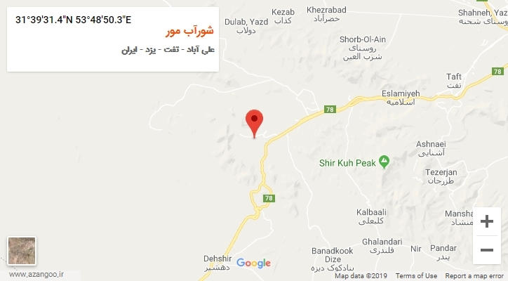 روستای شورآب مور بر روی نقشه
