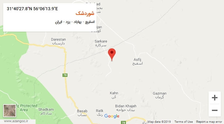 روستای شوردشک بر روی نقشه