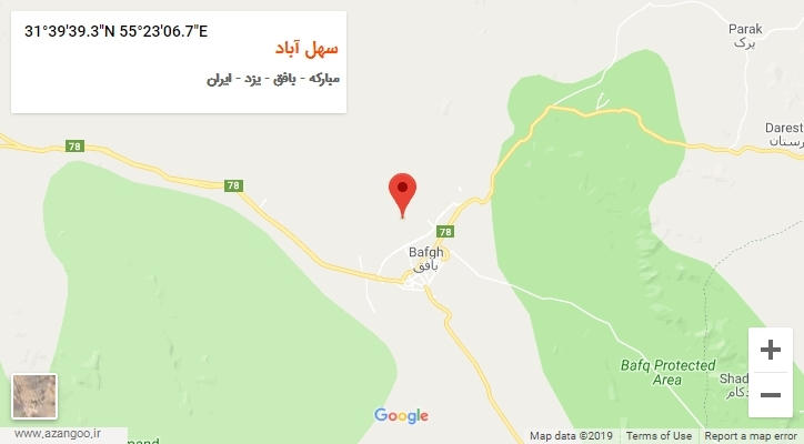روستای سهل آباد بر روی نقشه