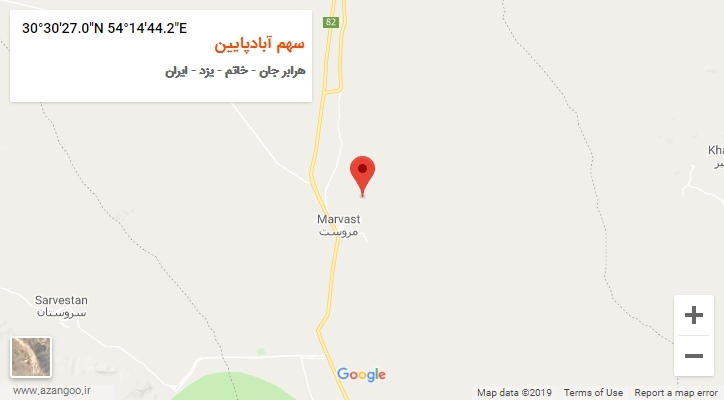 روستای سهم آبادپایین بر روی نقشه