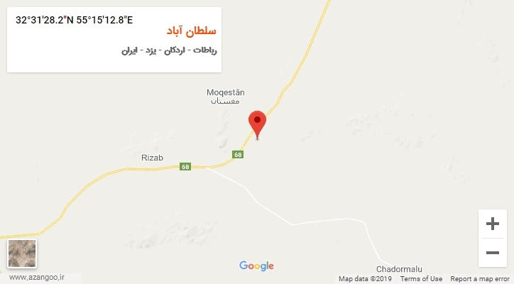 روستای سلطان آباد بر روی نقشه