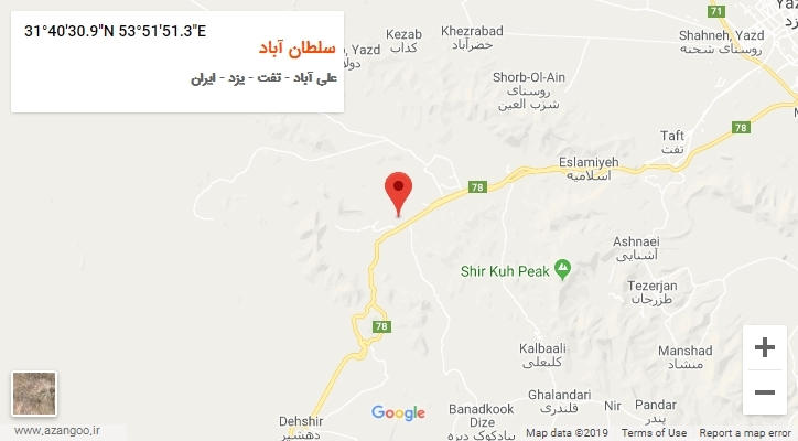 روستای سلطان آباد بر روی نقشه