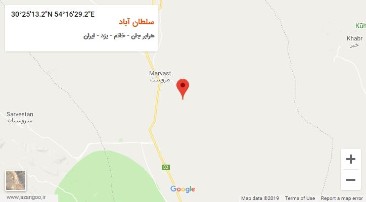 روستای سلطان آباد بر روی نقشه