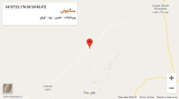 روستای سنگچولی بر روی نقشه