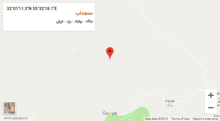 روستای سنجداب بر روی نقشه