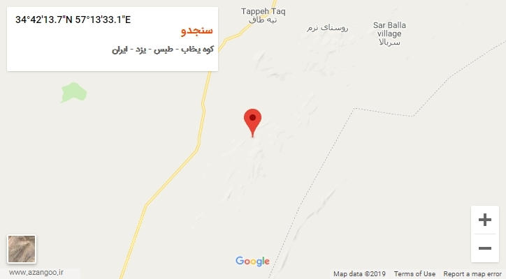 روستای سنجدو بر روی نقشه