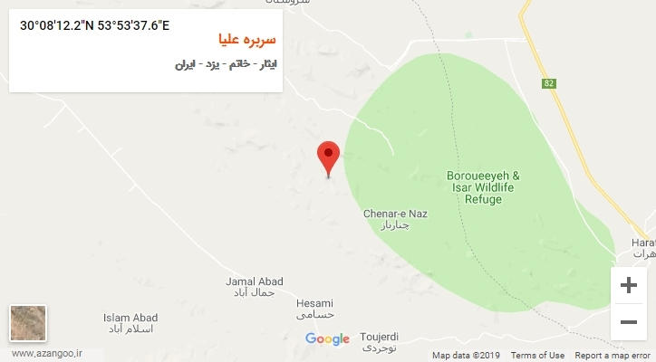 روستای سربره علیا بر روی نقشه