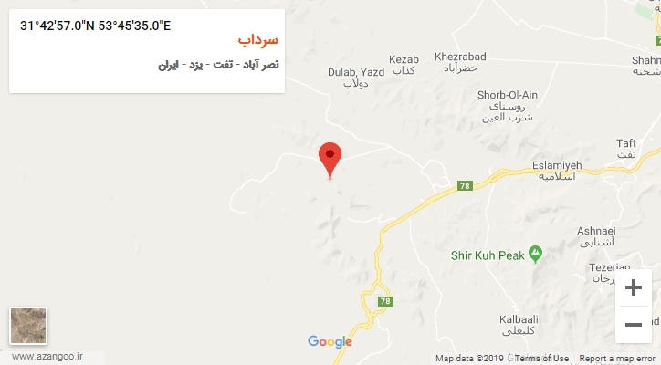 روستای سرداب بر روی نقشه