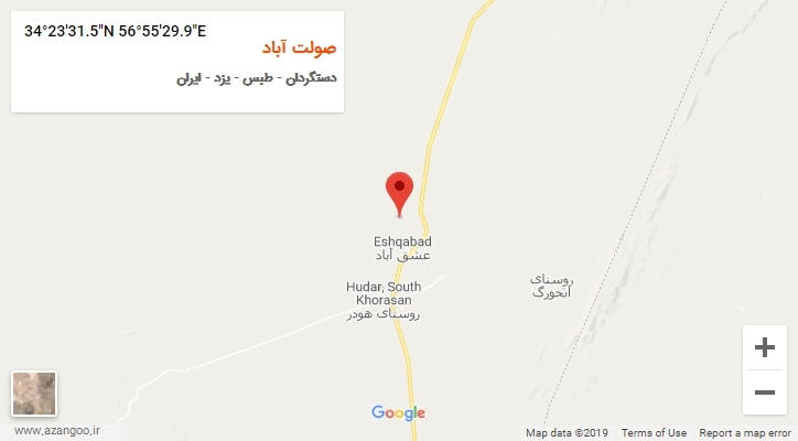 روستای صولت آباد بر روی نقشه