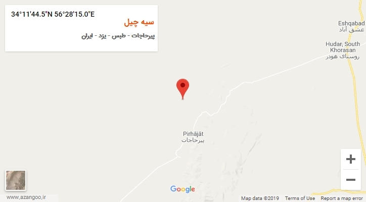 روستای سیه چیل بر روی نقشه