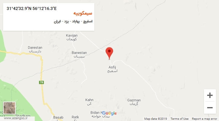 روستای سیمکوییه بر روی نقشه