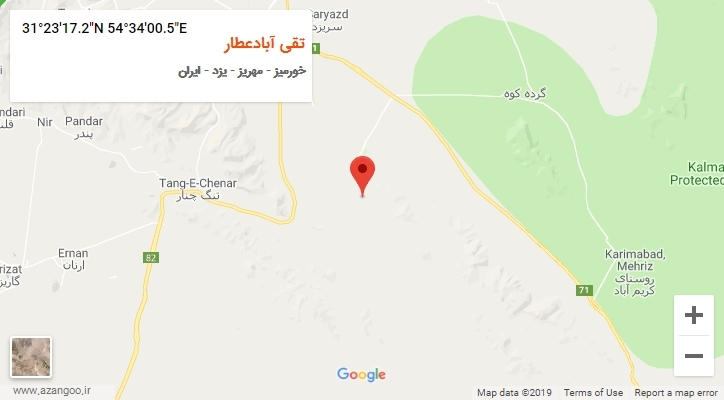 روستای تقی آبادعطار بر روی نقشه