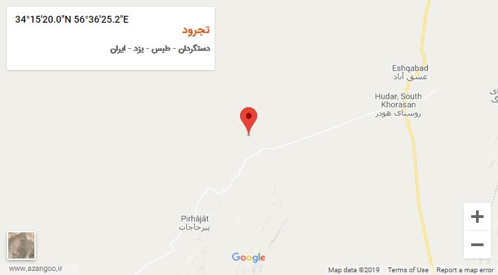روستای تجرود بر روی نقشه