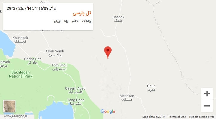روستای تل پارسی بر روی نقشه