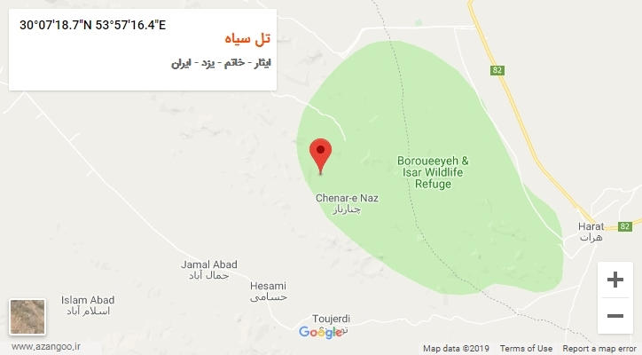 روستای تل سیاه بر روی نقشه