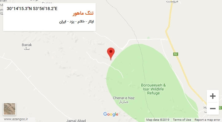 روستای تنگ ماهور بر روی نقشه