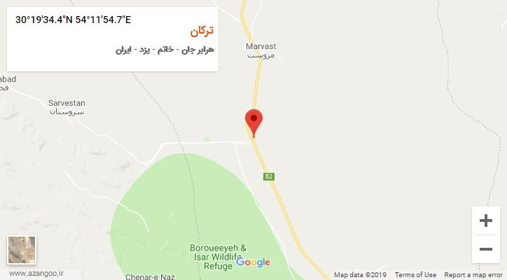 روستای ترکان بر روی نقشه
