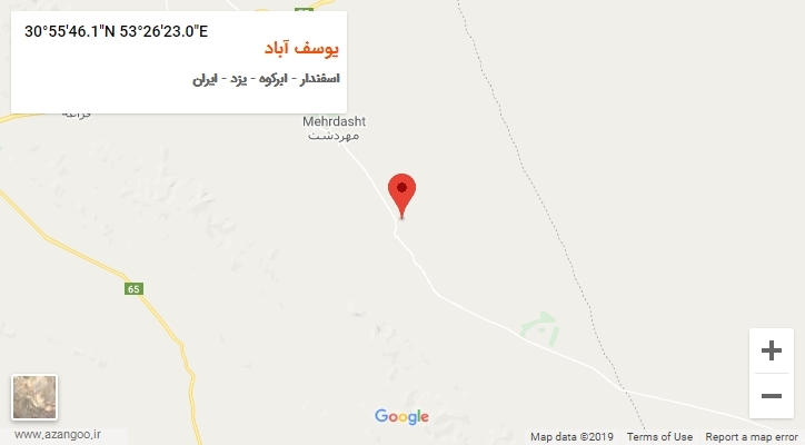 روستای یوسف آباد بر روی نقشه