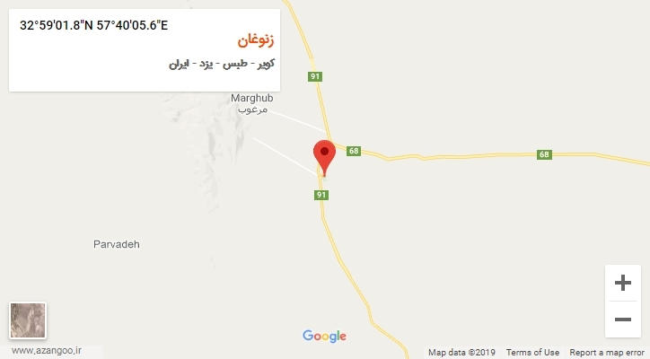 روستای زنوغان بر روی نقشه