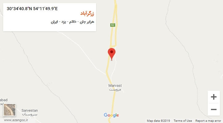 روستای زرگرآباد بر روی نقشه