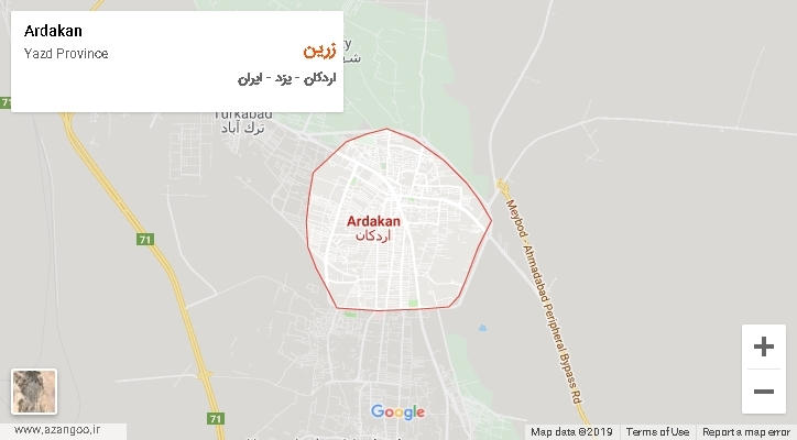 دهستان زرین بر روی نقشه