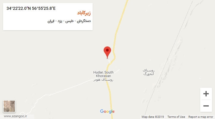 روستای زیرکآباد بر روی نقشه