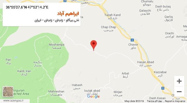 روستای ابراهیم آباد بر روی نقشه