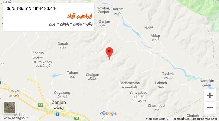 روستای ابراهیم آباد بر روی نقشه