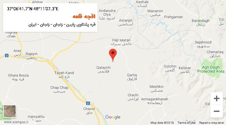 روستای اقجه قلعه بر روی نقشه
